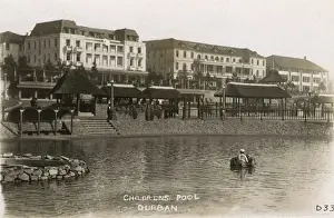 Durban Prints: Childrens pool, Durban, Natal Province, South Africa