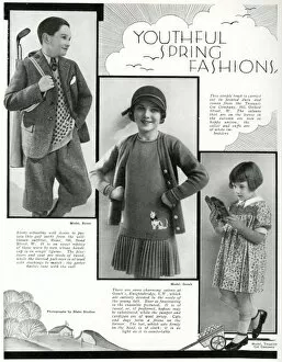 Images Dated 21st April 2017: Childrens Spring Fashions, 1930s