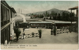 Andes Gallery: Chile - Combination train, leaving the Andes