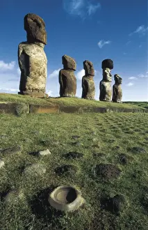 CHILE. VALPARAISO. Ahu Tongariki. Easter Island