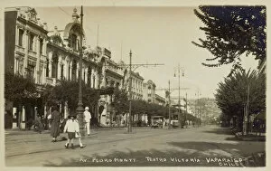 Chile Collection: Chile - Valparaiso - Avenue Pedro Montt, Teatro Victoria