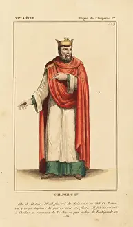 Soissons Prints: Chilperic I, King of Neustria or Soissons, c539-584