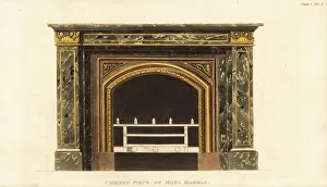 Prince Regent Prints: Chimney piece of Mona marble designed by George Bullock