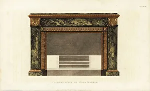 Manufactures Prints: Chimney-piece of Mona marble, Regency era