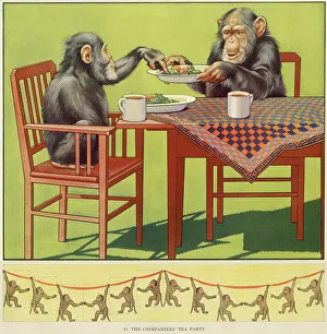 Regents Prints: CHIMPS TEA PARTY - 1