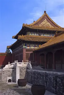 Beijing Prints: CHINA. BEIJING. Beijing. Forbidden City. Hall