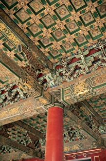 Continent Gallery: China. Beijing. Forbidden City. Coffered ceiling