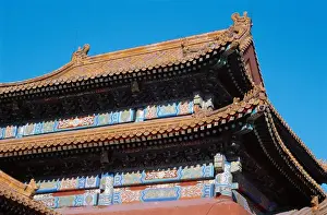 Qing Prints: China. Beijing. Forbidden City. Roof