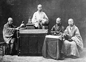 Pre 1900 Prints: China - Buddhist priests pre-1900