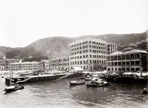 Orient Prints: China - buildings along the waterfront Hong Kong