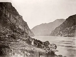 China c. 1880s - gorge on the Yangtze river