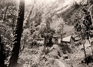 Asianj Prints: China c. 1880s - mountain monastery close to the Yangtze river
