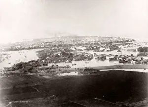 China c. 1880s - native city Hankow Hankou Wuhan, Yangtze River