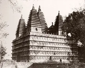 China c. 1880s - Peking Beijing area, temple
