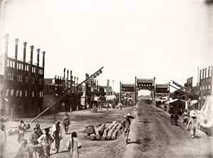 China c. 1880s - street in Peking Beijing