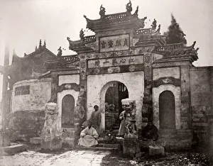 China c. 1880s - temple facade