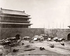 Topography Prints: China c. 1880s - Zhengyangmen to Tartar Tatar city Peking Beijing
