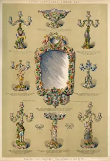 Candlestick Prints: China Candelabra, Mirror and Centrepieces, Plate 65