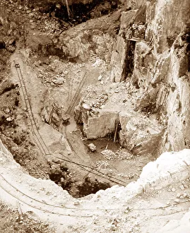China clay quarry, Tregargus Valley, St Stephen, Cornwall