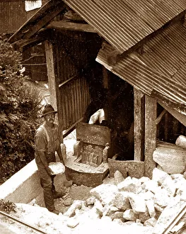 China clay quarry, Tregargus Valley, St Stephen, Cornwall