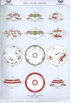 Lids Prints: China Dinner Services, Plate 10