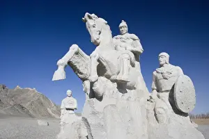 CHINA. Jiayuguan. The Silk Road. Gobi Desert