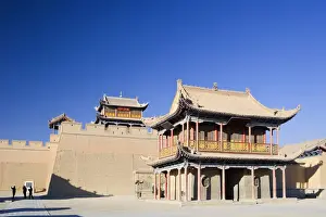Geographical Prints: CHINA. Jiayuguan. The Silk Road. Gobi Desert