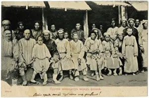 Entertainers Prints: China, Manchuria - Manchu Troupe before Fanzoj