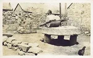 Grinds Prints: China - Mule-powered Rotary grain mill - Village Community