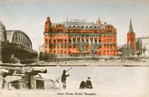 Astor Prints: China - Shanghai - Astor House Hotel and Garden Bridge
