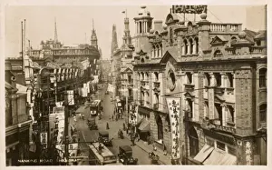 Nanking Prints: China - Shanghai - Nanjing Road - Looking down the street