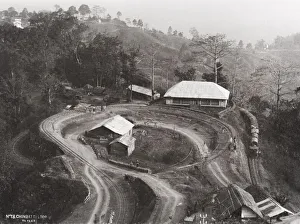 Chinbatti loop, tracks on Darjeeling Railway, railroad, India Chinbatti loop, tracks on Darjeeling Railway, railroad, India
