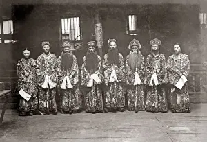 New Images May Prints: Chinese actors, China, circa 1880s. Date: circa 1880s