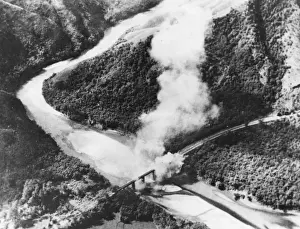 Nanking Prints: Chinese bridge bombed