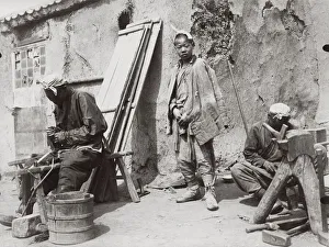 Chinese carpenters, wood workers, China