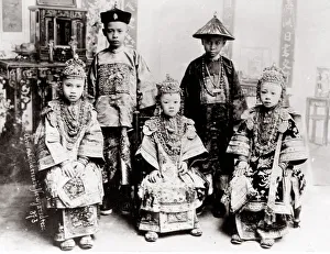 Chinese children, wealthy family, probably in Singapore