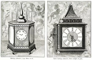 Images Dated 17th October 2018: CHINESE CLOCKS 1895