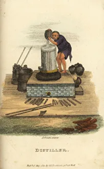 Freschi Collection: Chinese distiller making Cho-Chou or brandy