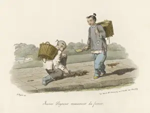 Walk Way Prints: Chinese Dung Collectors