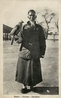Hawk Prints: Chinese falconer with a Goshawk