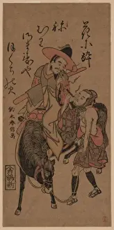 Exchanging Prints: Chinese gentleman and stableboy exchanging a light with thei