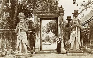 Pair Collection: Chinese Guardian Statues at Temple of Wat Pho, Bangkok