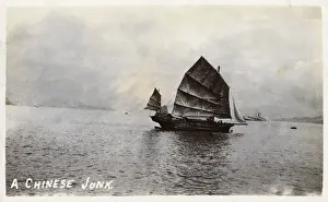 Chinese Junk in Hong Kong Bay