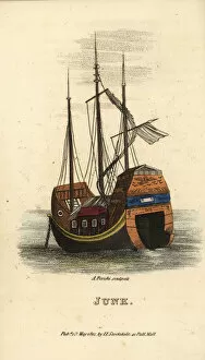 Freschi Collection: Chinese junk, Qing Dynasty