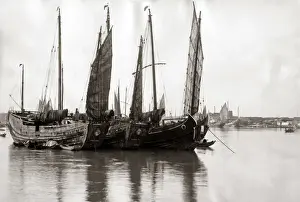 Junks Prints: Chinese Junks, circa 1890