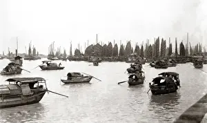 Junks Prints: Chinese junks, circa 1890s