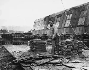 Chinese man, Tank Corps workshop, Teneur, France, WW1