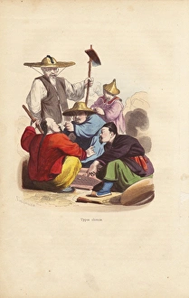 Adze Gallery: Chinese men playing a game of dice