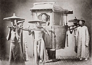 Chinese official in sedan chair, China, c.1880s