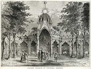 Pavilions Gallery: Chinese Pavilion in Vauxhall Gardens 1849